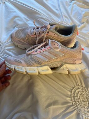 adidas Kids Light Pink Mesh Athletic Sneakers